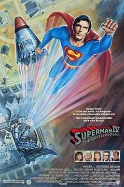 movie poster for superman IV